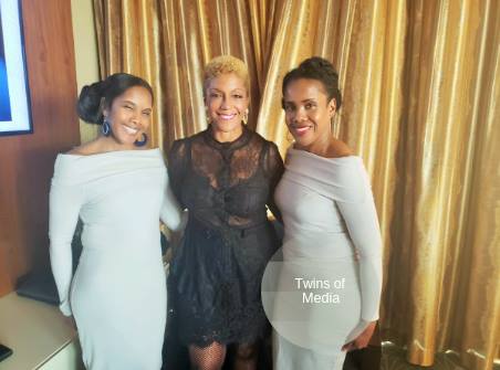 Linda Johnson Rice with La Trisha McIntosh and La Tasha Taylor at the Pinnacle Award in Houston TX Oct 2018