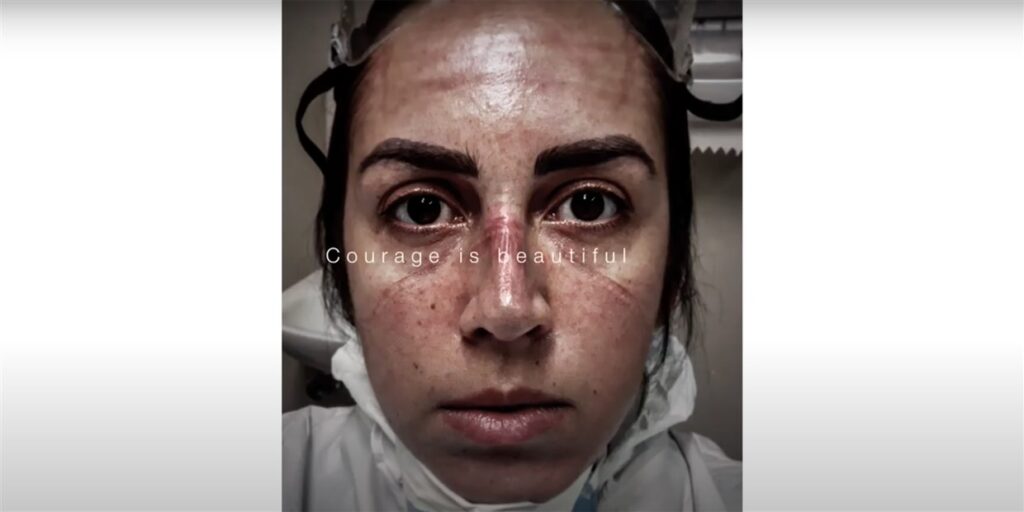 Dove puts medical workers front and center in new "Courage Is Beautiful" ad