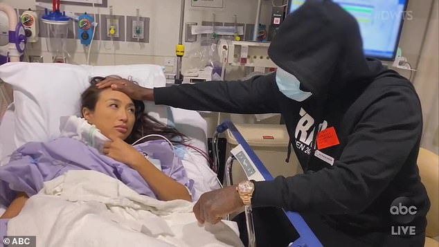 Jeannie Mai and fiancé Rapper Jezzy following her emergency surgery