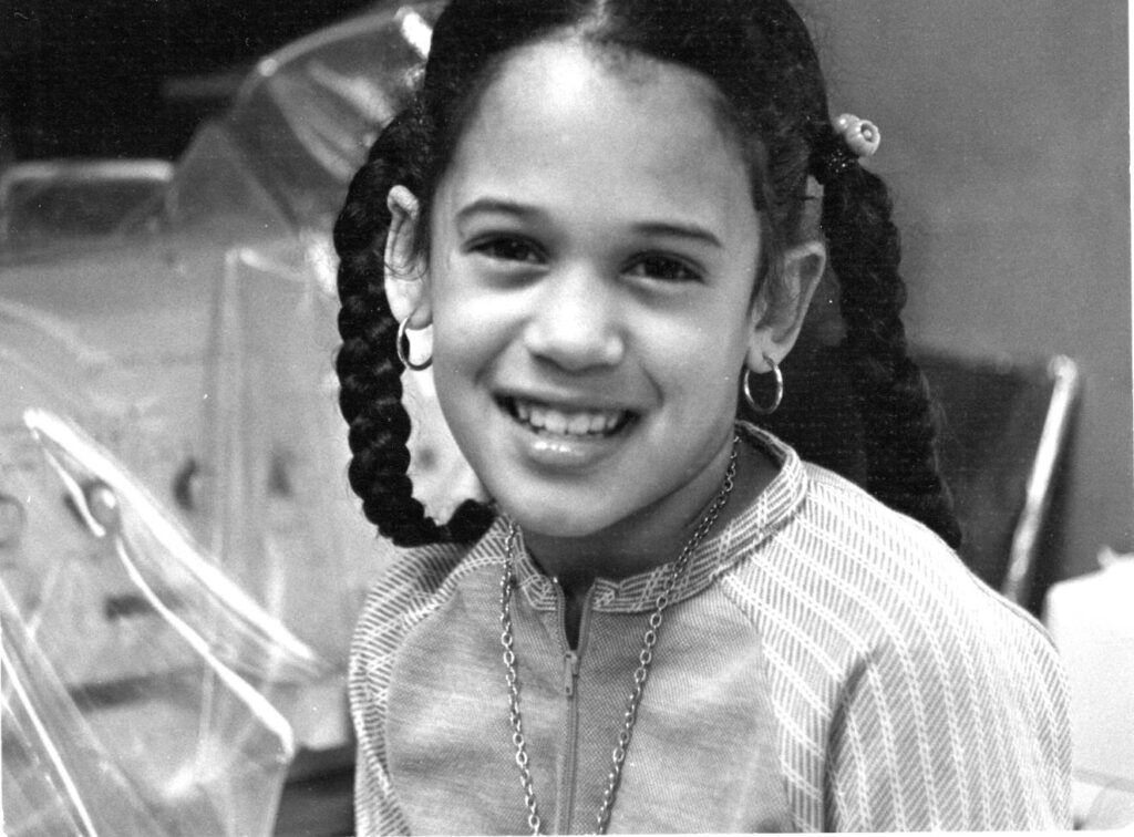 Kamala Harris as a young child