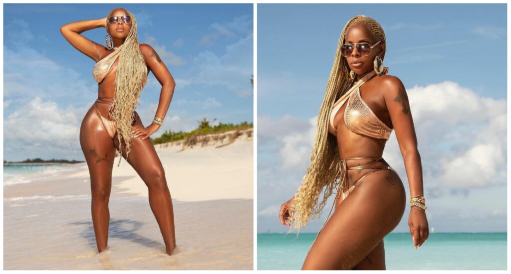 Mary J. Blige Turks and Caicos Beach Vacation