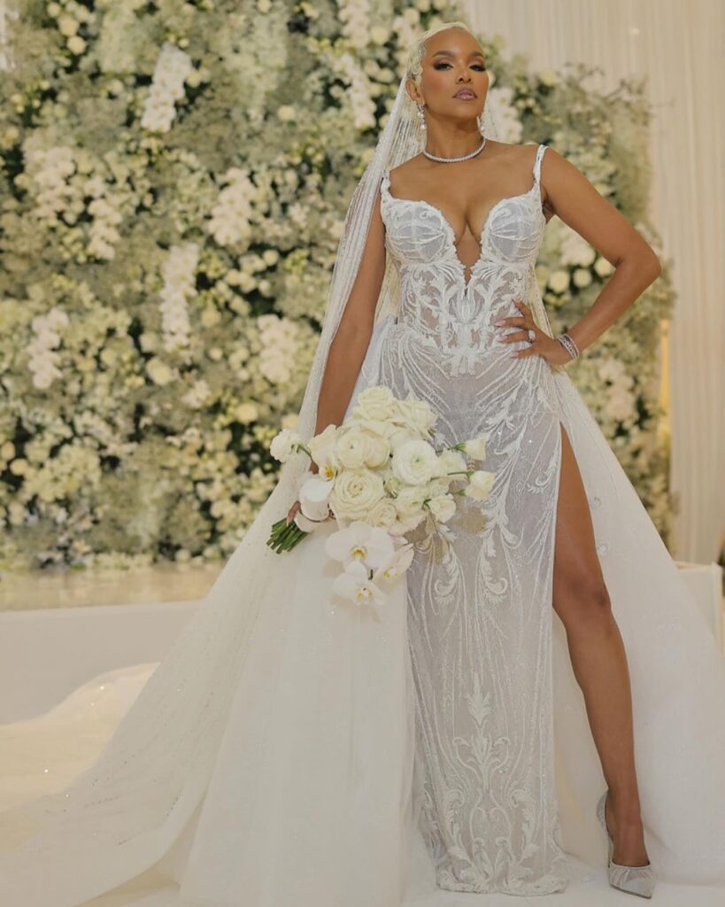 LeToya Luckett marries Taleo Coles at the Le Tesserae venue in Houston, Texas on Saturday, July 27. STERLINGPICS