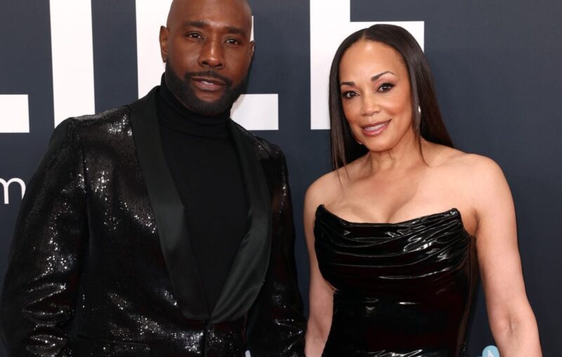 Morris Chestnut and wife Pam at the 2025 Grammy Awards