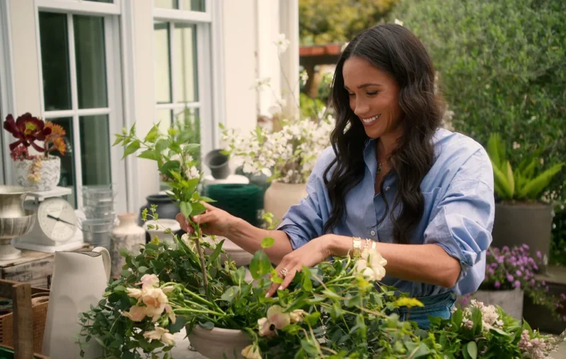 Meghan. Duchess of Sussex on the set of her show, 'With Love, Meghan' on Netflix.