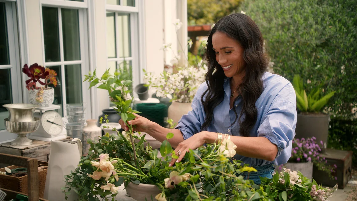 Meghan. Duchess of Sussex on the set of her show, 'With Love, Meghan' on Netflix.