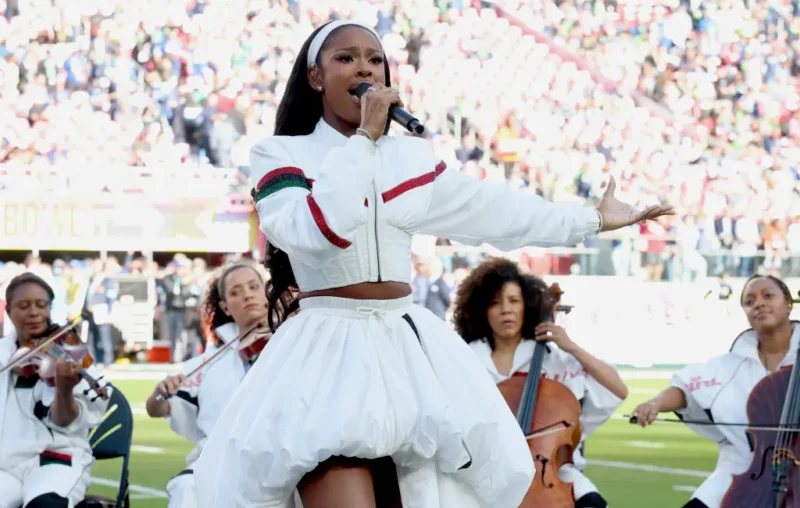 Coco Jones Honors Whitney Houston in Superbowl LX Performance